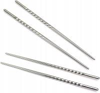 Stalowe pałeczki do Sushi 2 pary 4 sztuki 22cm