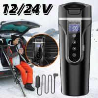 500 ML KUBEK GRZEWCZY DO SAMOCHODU Z POKRYWKĄ , SZCZELNY, 24 V/12 V, CZARNY