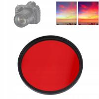 Gwintowany filtr obiektywu aparatu pełny czerwony