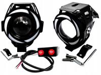 Мотоцикл Галогенные Светодиодные Quad Ring Лампы Фары Strobe Многоцветный