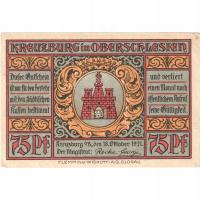 Banknot, Niemcy, Kreuzburg, 75 Pfennig, personnage