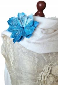 Брошь лацкан цветок ручной работы войлок ручной работы