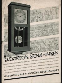 14080. AEG -Elektrische Signal -Uhren . Ca. 1935