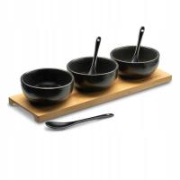 НАБОР ИЗ 3 ЧАШЕК ДЛЯ СОУСА ЧЕРНЫЙ КОВРИК KONIGHOFFER