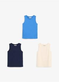 Top bawełniany 3-pak dziewczęcy Bonprix B707 r. 128/134