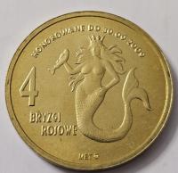 MZ4 -2009- 4 BRYZGI ROSOWE- ŻAGLOWIEC -SYRENKA Z RYBĄ - USTKA -13/154