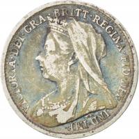 Moneta, Wielka Brytania, Victoria, 3 Pence, 1900,