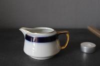 ART DECO, PŁASKI MLECZNIK, KOBALT 24/327