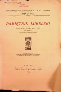 Pamiętnik Lubelski tom 1 do 3 ok 1938 r.