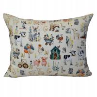 Poszewka 50x60 Dziecięca Bawełniana Farma Retro Dwustronna