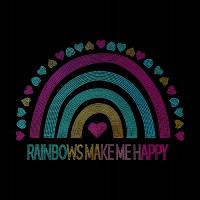 Duży arkusz z cyrkoniami do termotransferu - tęcza