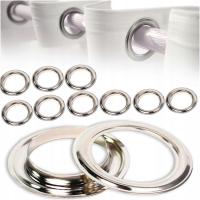 Przelotki Metalowe Przelotka Kółka Srebrne do firan zasłon pod Praskę