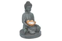 Lampka SOLARNA - RZEŹBA - BUDDA - LED - GRUNDIG - 25 cm