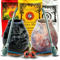 Набор Yerba Mate Green Matero для двоих Guarana Energy Despalada 3x200 г