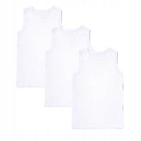 Biały podkoszulek chłopięcy podkoszulka bawełniana komplet 3szt 98/104 Yo!