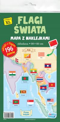 Mapa Flagi Świata z naklejkami JAKO