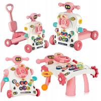 INTERAKTYWNY CHODZIK STOLIK PCHACZ HULAJNOGA JEŹDZIK 5W1 EDUKACYJNY SENSORY