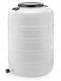F&R BECZKA PLASTIKOWA 200L DO KISZENIA NA WODĘ Z DOCISKIEM I KRANEM BIAŁA