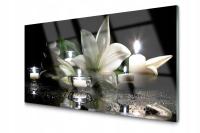 Стеклянная панель плитка Лилия спа свечи 100x50