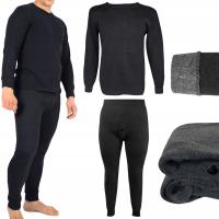 Zestaw podkoszulek ocieplany bawełniany + kalesony męskie ocieplane