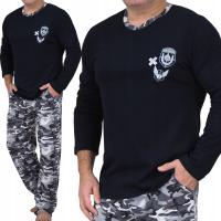 Мужская камуфляжная пижама брюки с карманами серый камуфляж военная армия