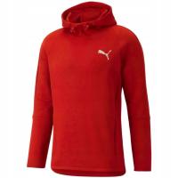 Puma męska bluza z kapturem sportowa termoaktywna czerwona bawełniana