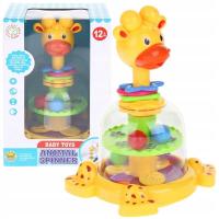 BĄCZEK INTERAKTYWNY Z PIŁECZKAMI KULECZKAMI KARUZELA ŻYRAFA DLA DZIECI