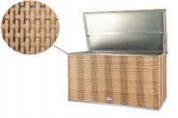 Skrzynia ogrodowa składana na balkon ,taras 115x60x60 słomkowa