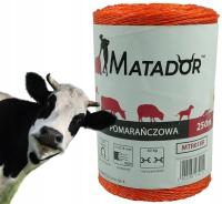 Оранжевая электрическая плетеная веревка для коров крупного рогатого скота 250 м