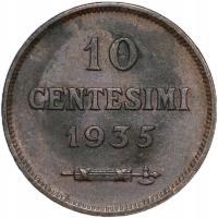 San Marino 10 centesimi 1935 Ładna