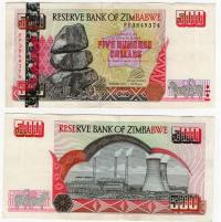 ZIMBABWE 2001 500 DOLLARS