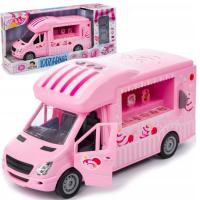 Кукольный дом на колесах, магазин мороженого, привод, свет, звук, автомобиль, авто для куклы