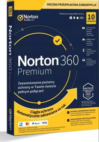 Symantec Norton 360 Premium 75GB PL 10 stanowisk 36 miesięcy ESD