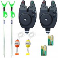 набор 2X сигнализатор укуса 2X свингер JAXON 2x подставка для карпа