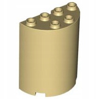 Lego Cylinder Tan 2x4x4 6259 4594895 1szt N