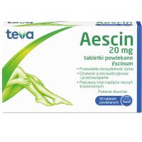 Aescin alfa-escyna żylaki kończyn odbytu lek hemoroidy obrzęki urazy 90x