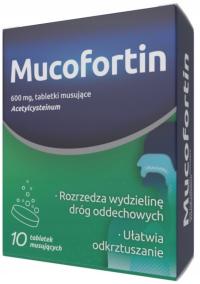 Mucofortin lek na mokry kaszel 600 mg 10 tabletek musujących