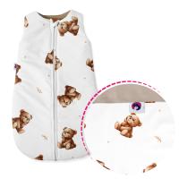 0-3 м. детский спальный мешок с хлопковой начинкой милые медведи