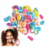 Набор цветных резинок для волос 100 шт. Тонкий безопасный и прочный