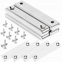 Неодимовый пластинчатый Магнит 60x13, 5x5 мм шайба, винтовое отверстие, 4 шт.