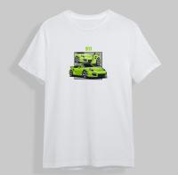 T-shirt męski damski biały koszulka z nadrukiem Porsche XL 100% bawełna