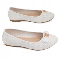 YourShoes - buty komunijne białe balerinki