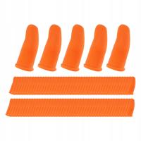 100Pcs Disposable Latex Finger Cots Orange Finger Gloves for Industrial