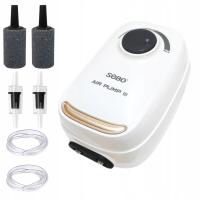 NAPOWIETRZACZ DO AKWARIUM Z REGULACJĄ MOCNY KOMPLETNY ZESTAW 7w1 2x220 L/h