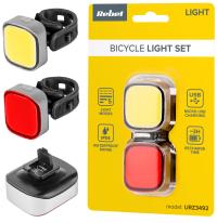 2шт Rebel USB LED велосипед задний передний свет
