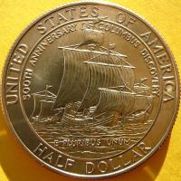 HALF DOLLAR USA 1992 D ŻAGLOWIEC KOLUMB ODKRYCIE AMERYKI
