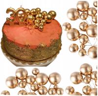 Украшения торт топпер золотой пик шары сфера день рождения причастие 20шт