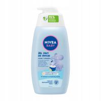 NIVEA BABY Nawilżający Żel 2w1 do mycia ciała i włosów dla dzieci 500ml