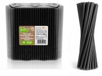 Многоразовые пластиковые соломинки черный 200X