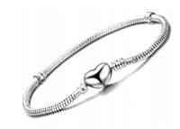 MD bransoletka do CHARMS gładkie SERCE